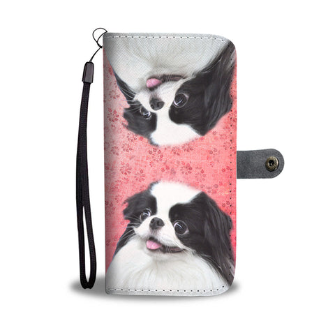 Lovely Japanese Chin Dog Print Wallet Case
