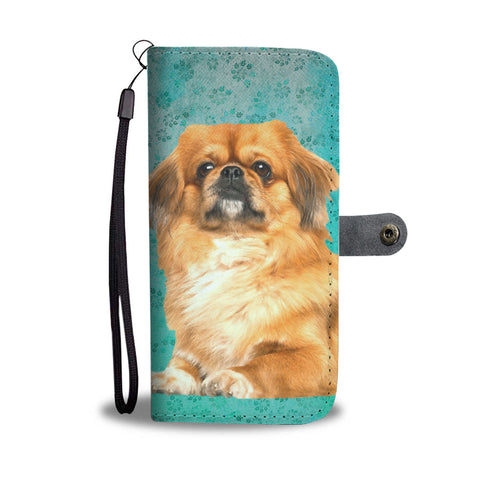 Cute Pekingese Dog Print Wallet Case