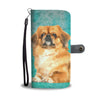 Cute Pekingese Dog Print Wallet Case