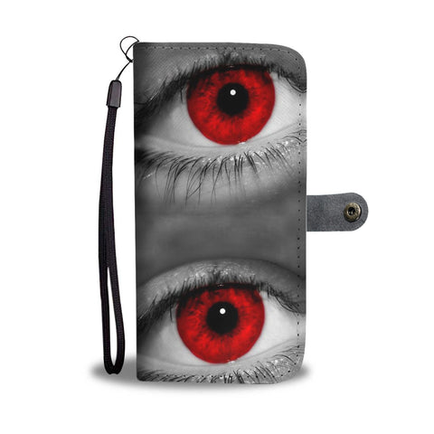 Red Eyes Print Wallet Case