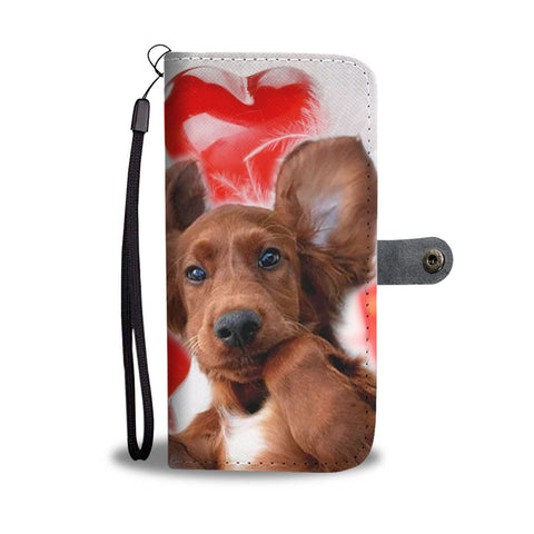 Irish Setter Puppy Wallet Case