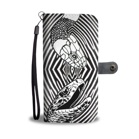 Black & White Snake Print Wallet Case