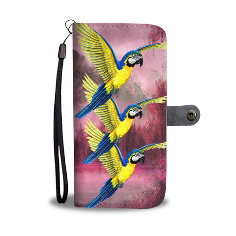 Blue And Yellow Macaw (Blue And Gold Macaw) Parrot Print Wallet Case