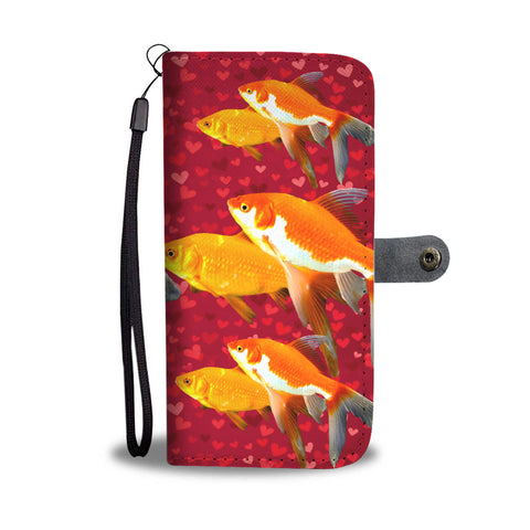 Lovely GoldFish Print Wallet Case