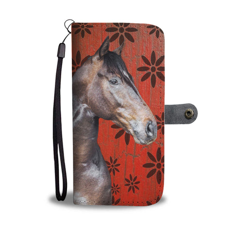 Thoroughbred Horse Print Wallet Case