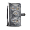 Russian Blue Cat 3D Print Wallet Case