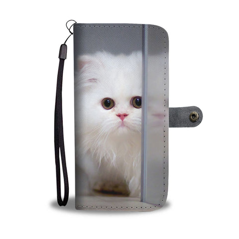 White Persian Cat Wallet Case