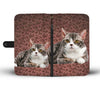 Lovely American Wirehair Cat Print Wallet Case