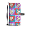 Chow Chow Dog In Hearts Print Wallet Case