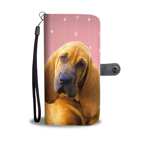 Lovely Bloodhound Dog Print Wallet Case