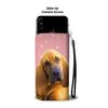 Lovely Bloodhound Dog Print Wallet Case