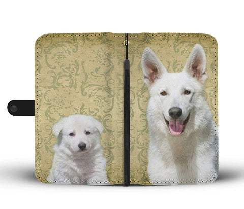 White Shepherd Wallet Case