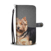 Lovely Norwich Terrier Dog On Grey Print Wallet Case