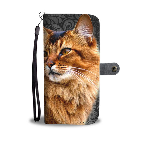 Lovely Somali Cat Print Wallet Case