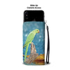 Rose Ringed Parakeet Print Wallet Case