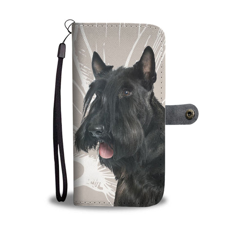 Cute Scottish Terrier Print Wallet Case