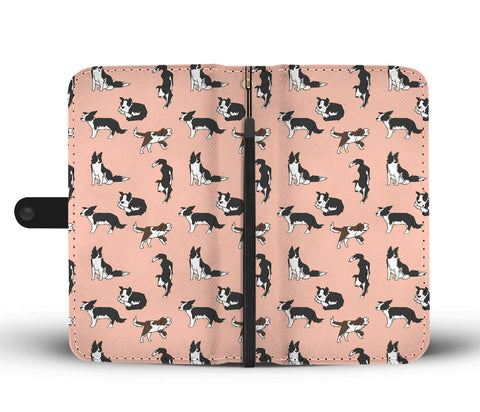 Border Collie Dog 2nd Pattern Print Wallet Case