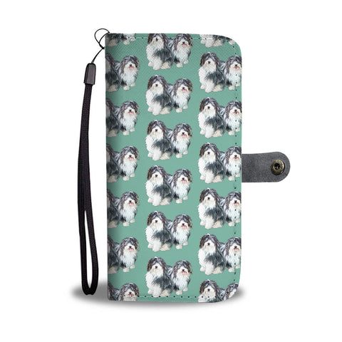 Lovely Havanese Dog Pattern Print Wallet Case