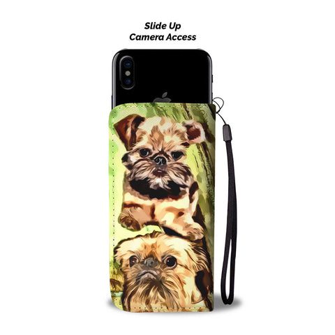 Cute Brussels Griffon Painted Wallet Case