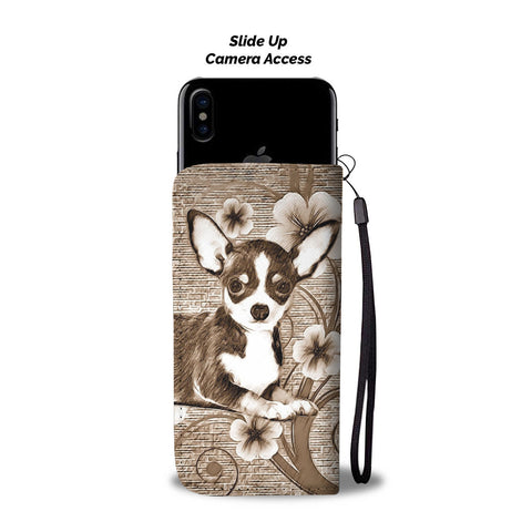 Cute Chihuahua Dog Print Wallet Case