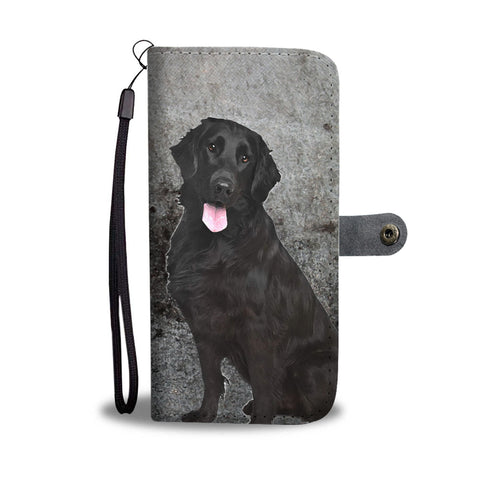 Flat Coated Retriever Print Wallet Case