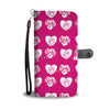 Tibetan Spaniel Dog On Pink Patterns Print Wallet Case