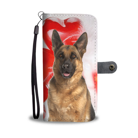 Cute German Shepherd Print Wallet Case