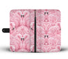 Pink Flamingo Print Wallet Case