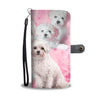 Cute Bolognese Dog Print Wallet Case