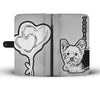 Cute Yorkie With Love Print Wallet Case