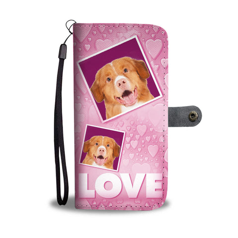 Nova Scotia Duck Tolling Retriever with Love Print Wallet Case