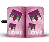 Boston Terrier with Love Print Wallet Case