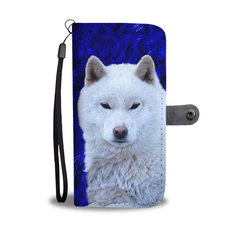 Hokkaido Dog Print Wallet Case