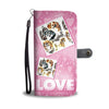 Tibetan Spaniel with Love Print Wallet Case