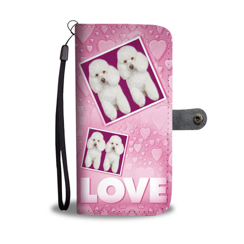 Poodle Puppies with Love Print Wallet Case