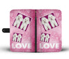 Poodle Puppies with Love Print Wallet Case