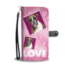 Boxer Dog with Love Print Wallet Case