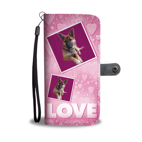 Belgian Malinois Dog with Love Print Wallet Case