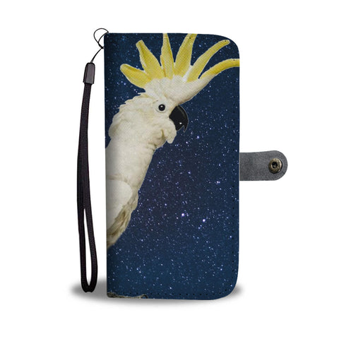 Lovely Cockatoo Parrot Print Wallet Case