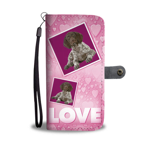 German Shorthaired Pointer with Love Print Wallet Case