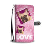 French Bulldog with Love Print Wallet Case