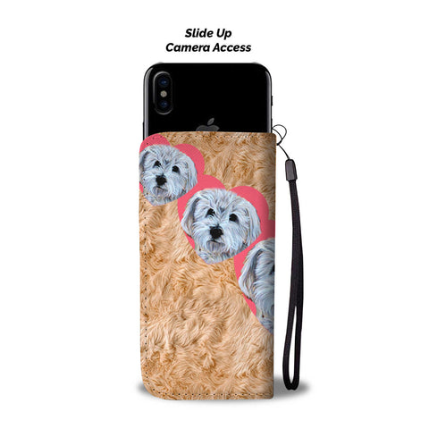 Cute Havanese Dog In Heart Print Wallet Case