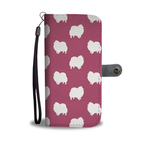 Lovely Pomeranian Dog Pattern Print Wallet Case