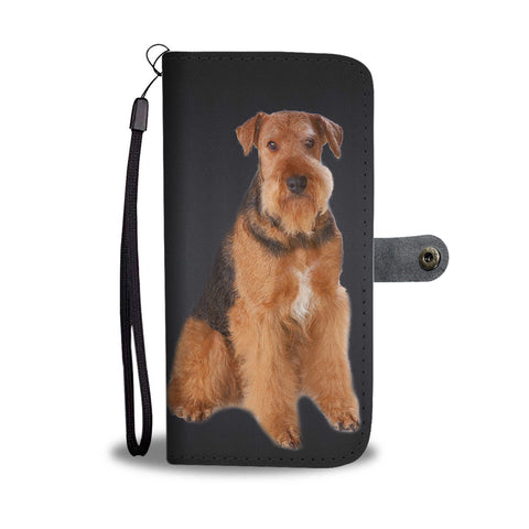 Airedale Terrier Dog Print Wallet Case