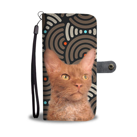 Cute LaPerm Cat Print Wallet Case