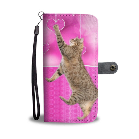 Pixie bob Cat Catching Love Print Wallet Case