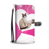 Snowshoe Cat Print Wallet Case