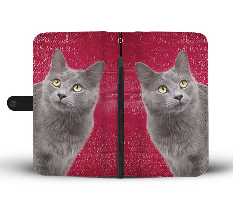 Nebelung cat Print Wallet Case