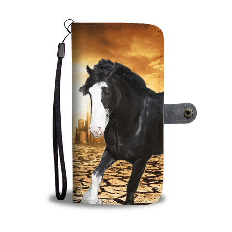 Clydesdale Horse Print Wallet Case