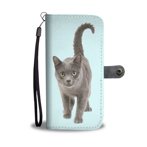 Amazing Korat Cat Walking Print Wallet Case